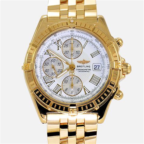 breitling gold mens watches|solid gold breitling watch.